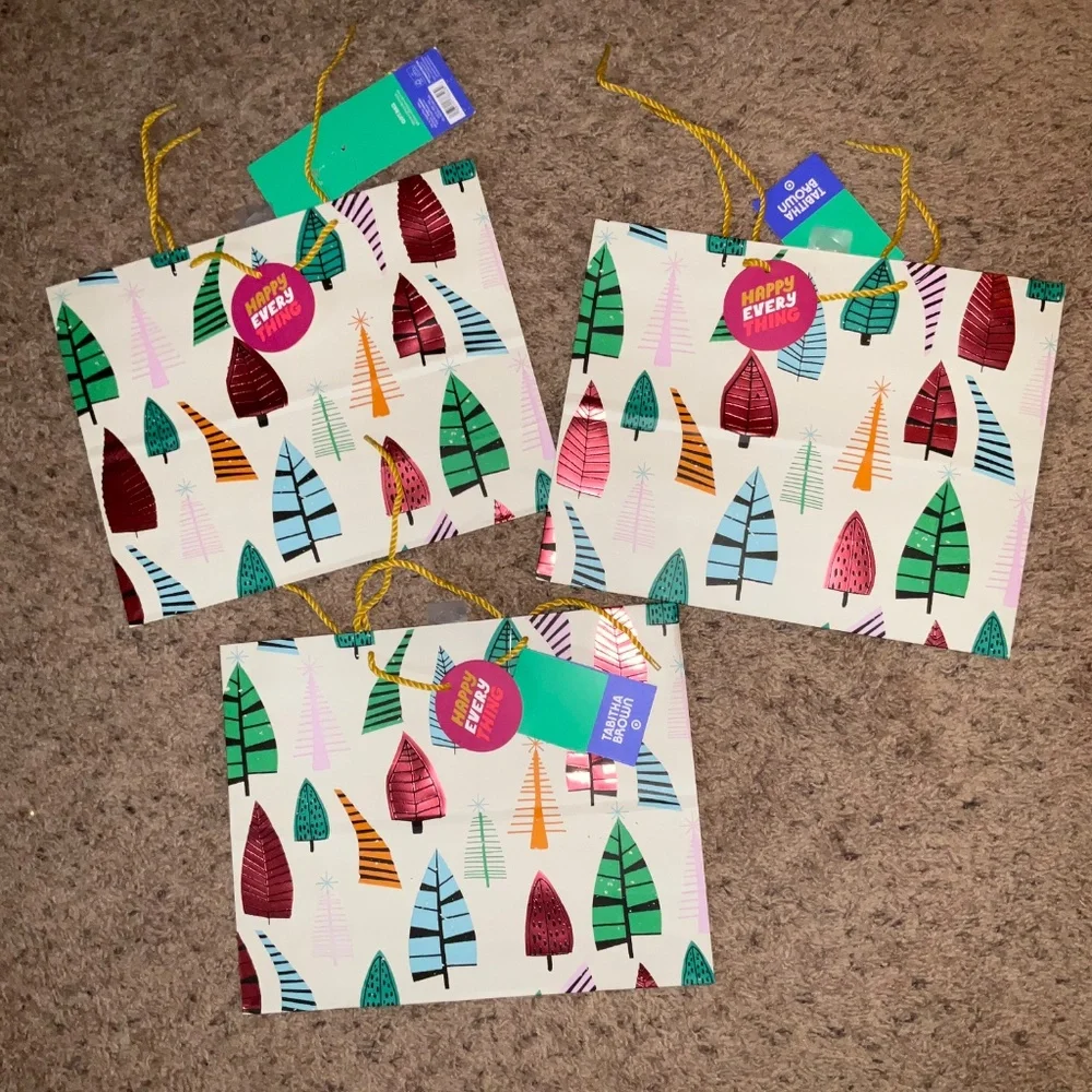 3-Medium Vogue Gift Bag Foil - Tabitha Brown for Target: Botanical